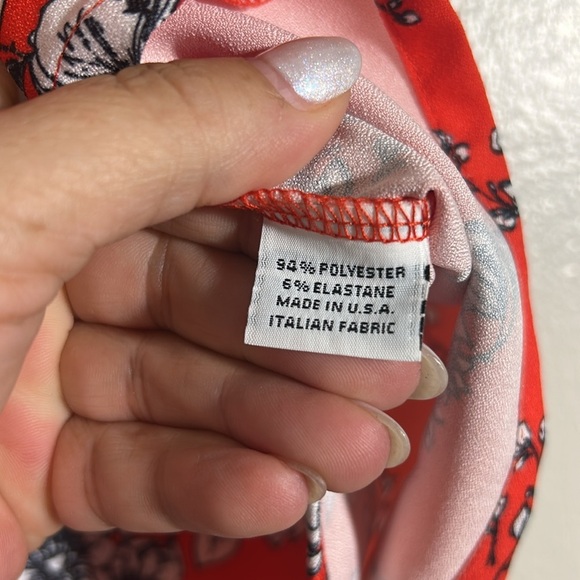 bryn Walker Red Floral Blouse - Picture 3 of 5